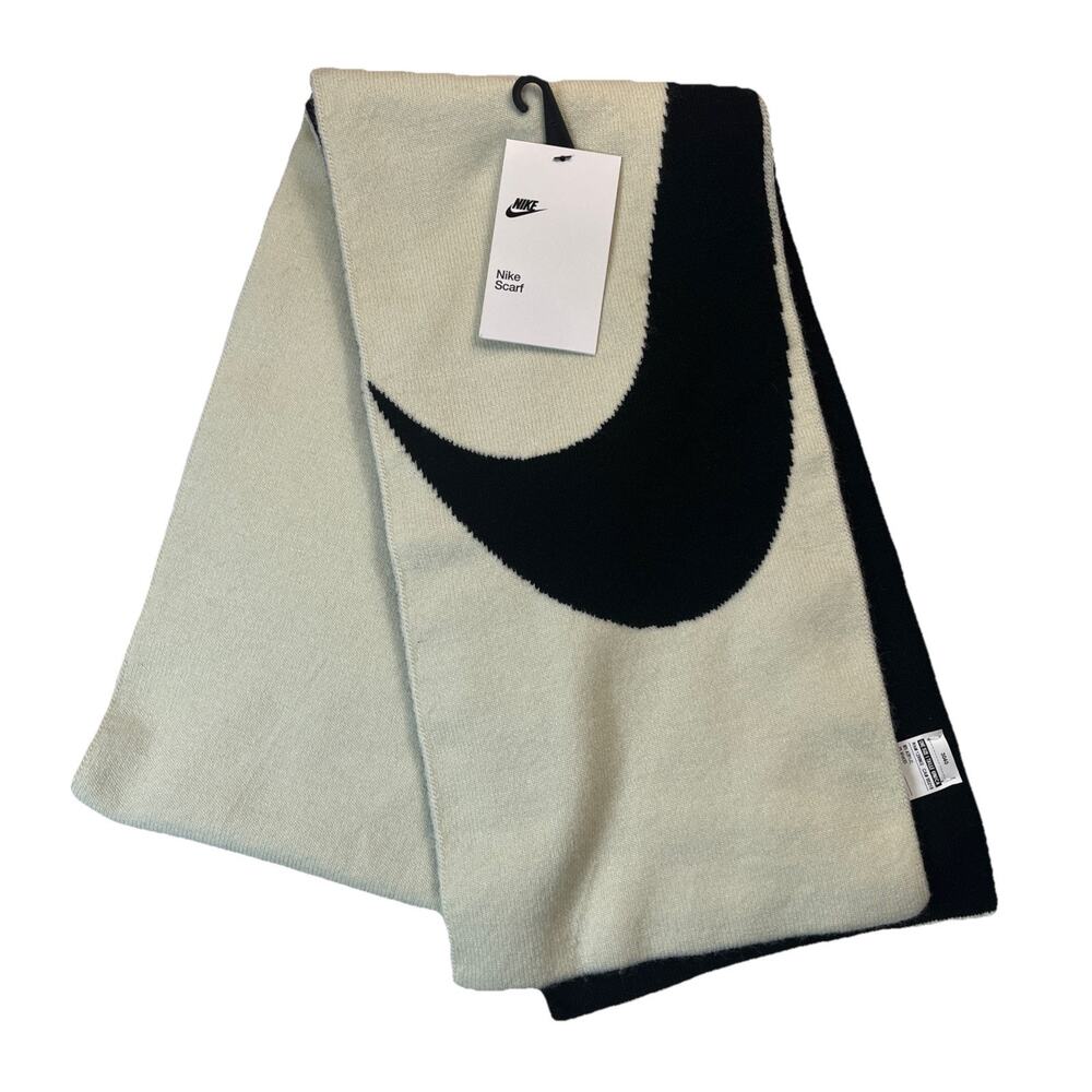 NIKE BLACK WHITE SCARF ONE SIZE UNISEX NEW WITH TAGS / NWT